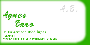 agnes baro business card