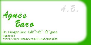 agnes baro business card
